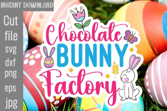 Chocolate Bunny Factory SVG Cut File