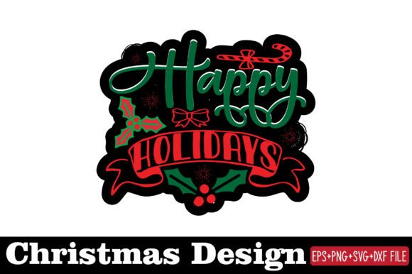 Christmas Sticker, Happy Holidays: Graphics for Crafts & Content