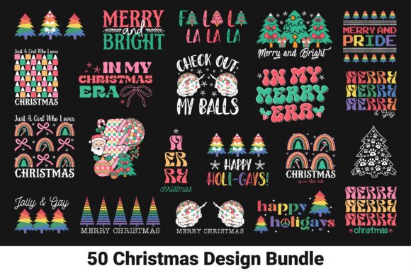 Christmas SVG Sublimation T-shirt Bundle