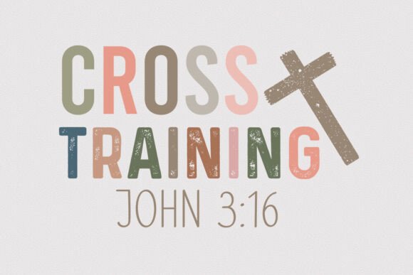 Cross Training John 3 16 - Retro SVG