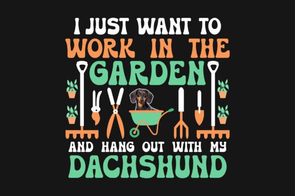 Dachshund Gardening SVG Sublimation