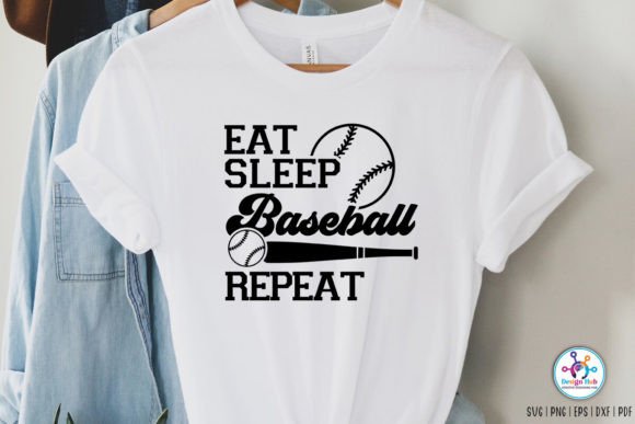 Eat Sleep Baseball Repeat SVG Graphics