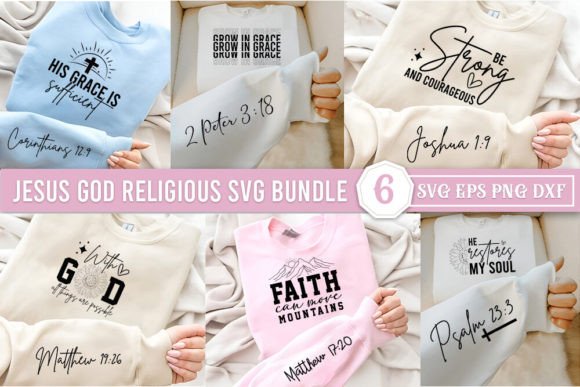God Religious Front Sleeve SVG Bundle