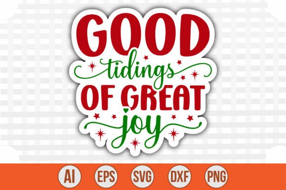 Good Tidings of Great Joy Sticker: Graphics and Crafts for Digital Sellers