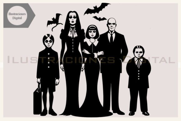 Halloween Family SVG Clipart Vector for Graphics and Crafts