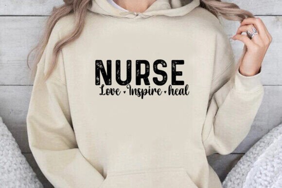 Nurse Love Inspire Heal - Retro SVG