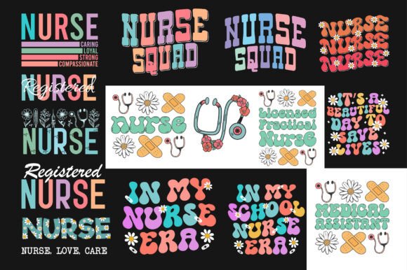 Nurse Retro SVG Sublimation Bundle