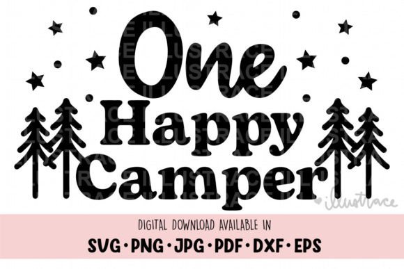 One Happy Camper Svg for Crafts and Graphics