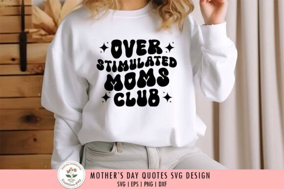Over Simulated Moms Club - Retro SVG